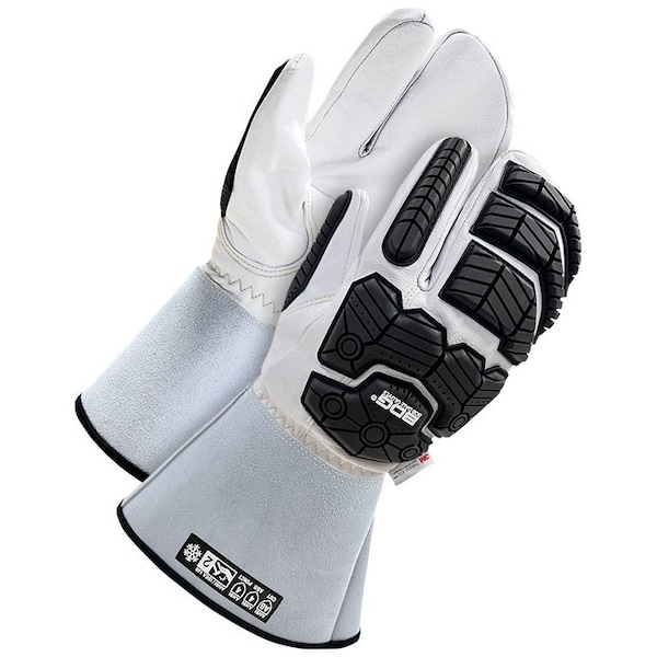 Bdg Leather Mitts, Goatskin Palm, Black/Gray, M 50-9-5011-M - main